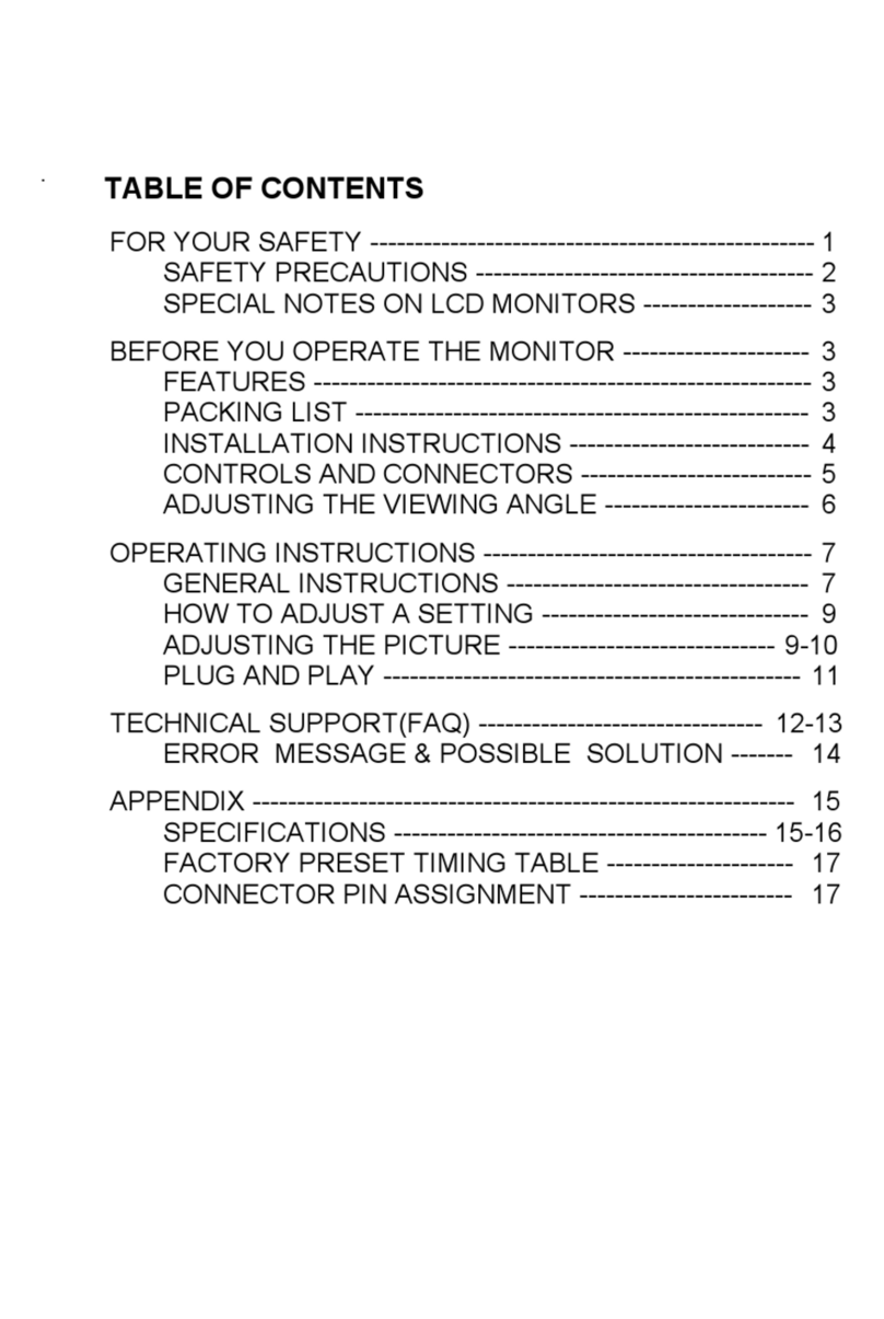 Acer AL1711 User manual