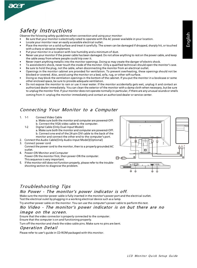 Acer G205H User manual