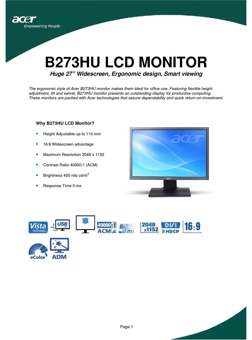 Acer B273HU User manual