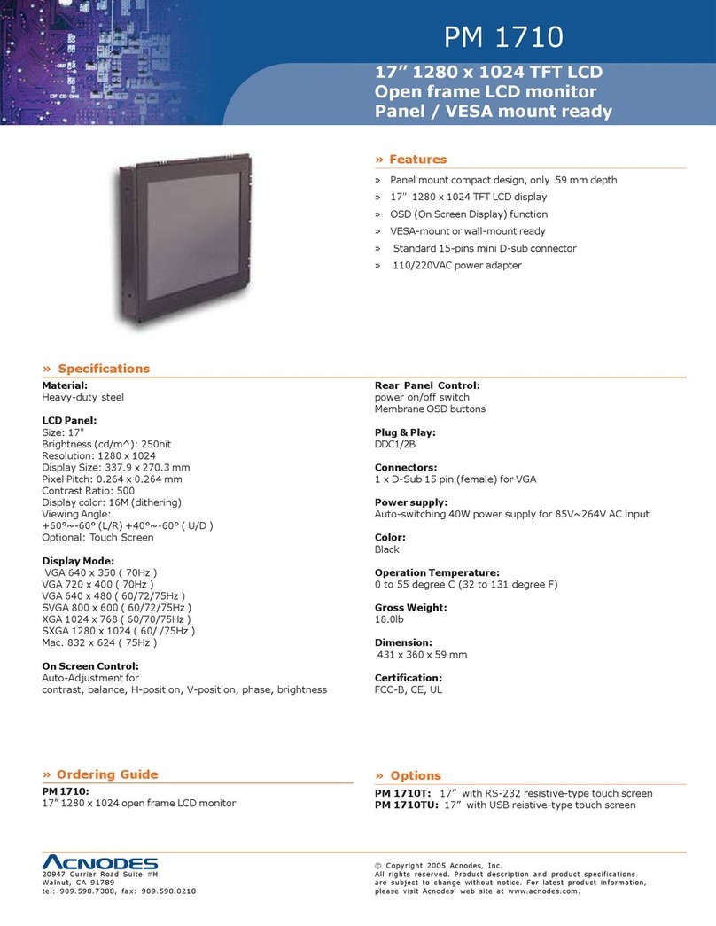 Acnodes PM 1710 Specifications