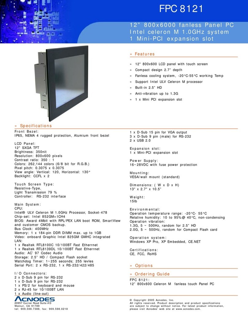 Acnodes FPC 8121 User manual