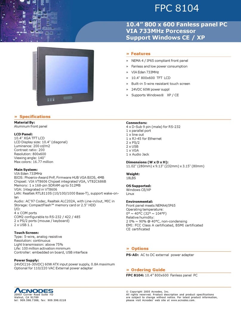 Acnodes FPC 8104 User manual