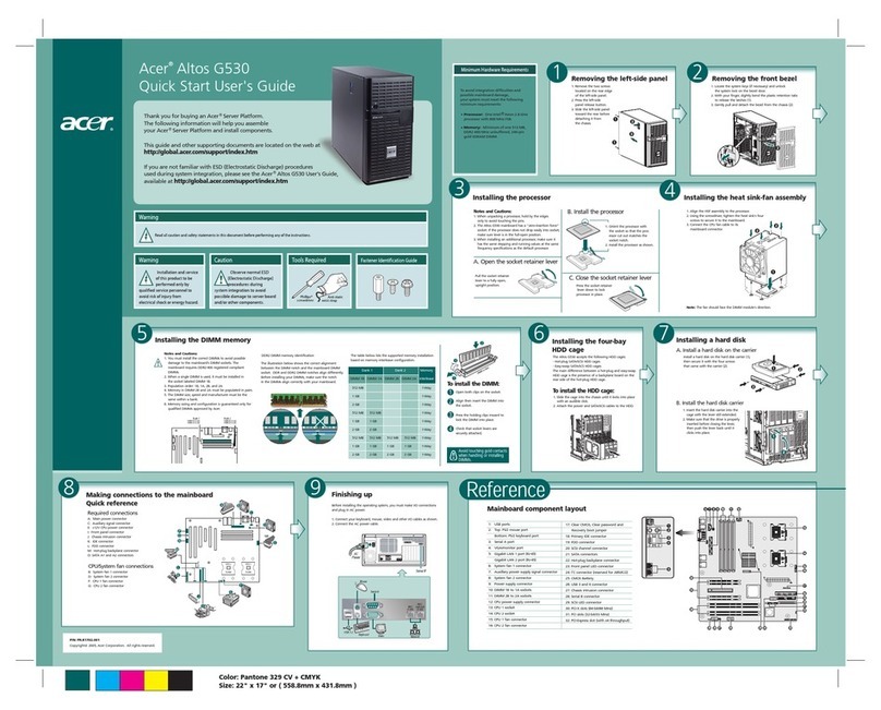 Acer Altos G530 Series Setup guide