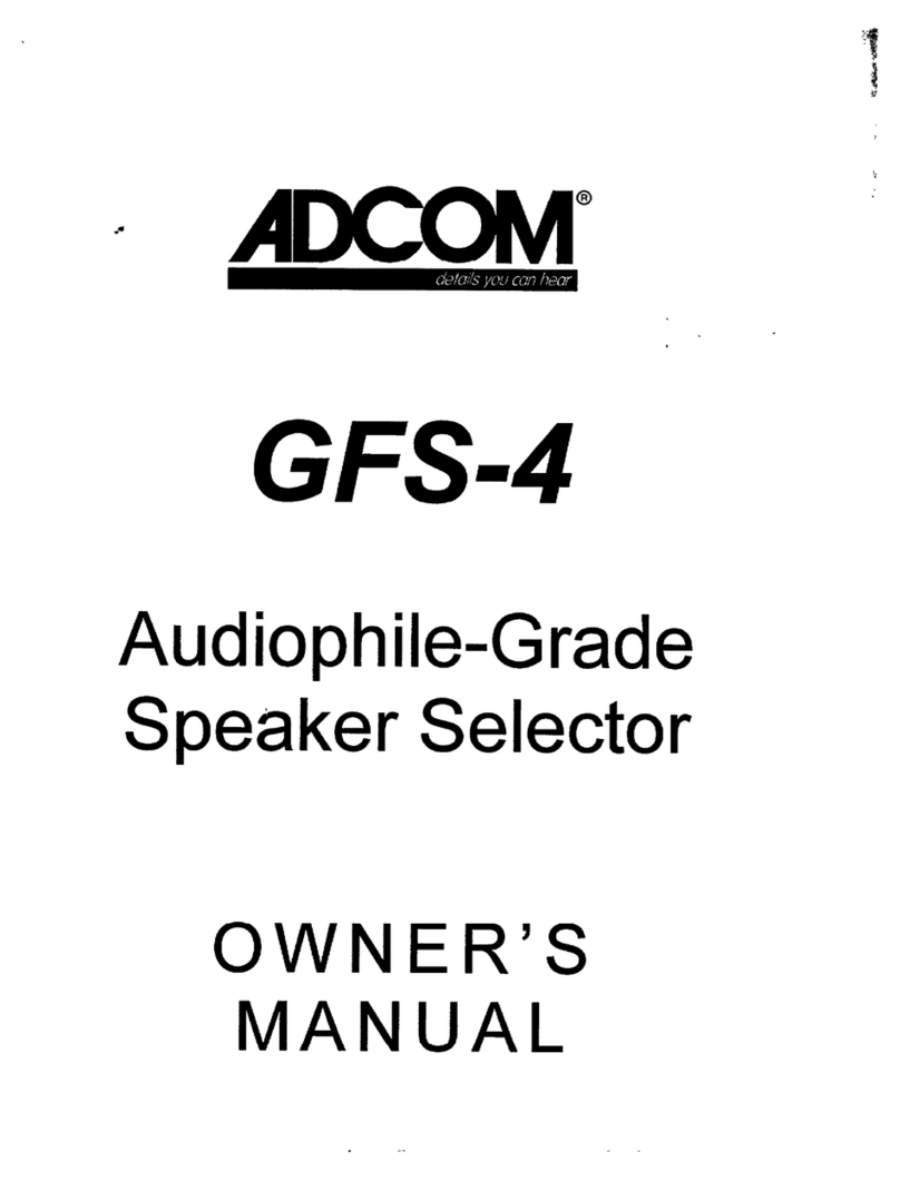 Adcom GFS-4 User manual