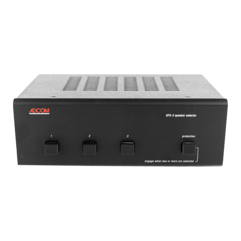 Adcom GFS-3 User manual Adcom GFS-3 User manual