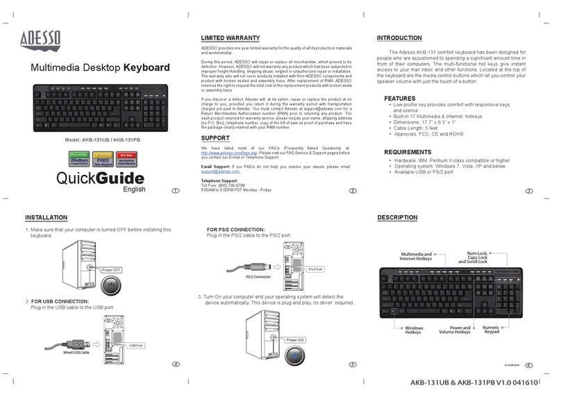 Adesso AKB-131 User manual