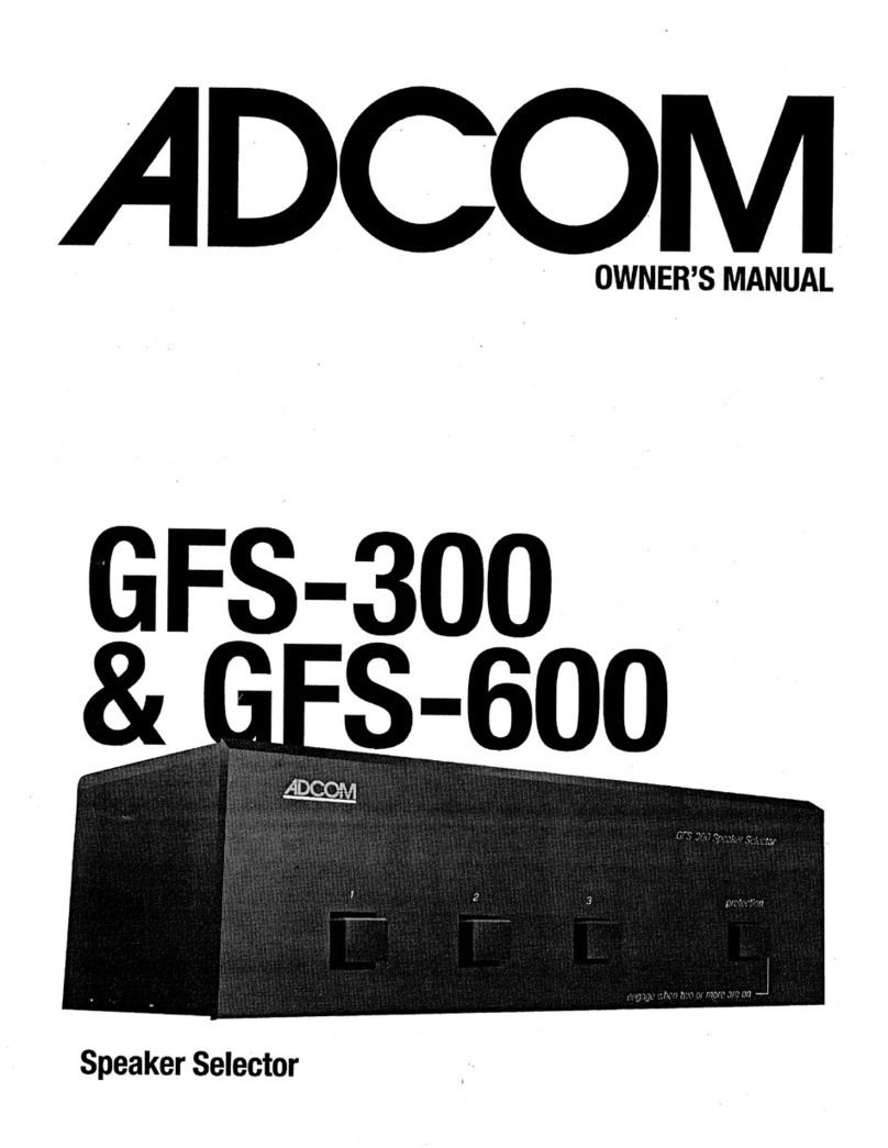 Adcom GFS-300 owner's manual