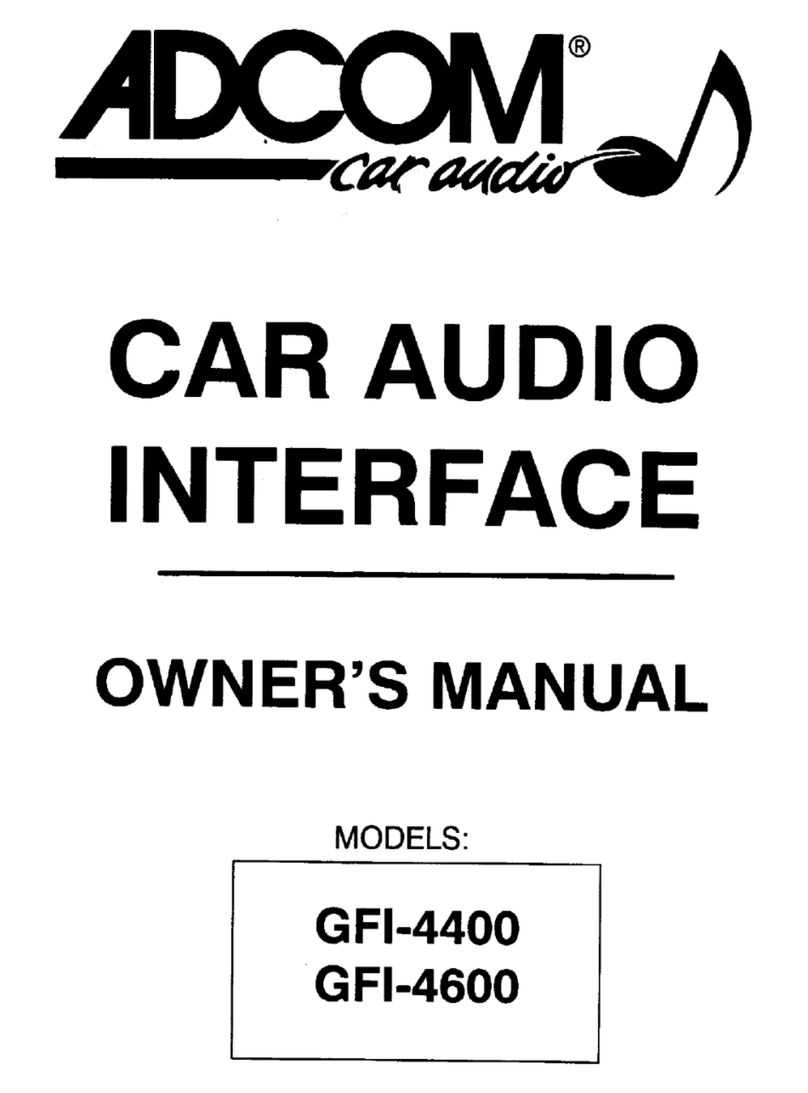 Adcom GFI-4400 User manual