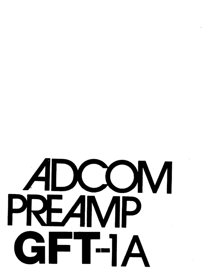 Adcom GFT-1A User manual