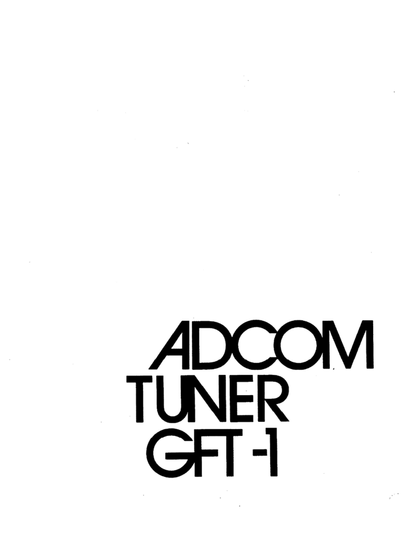 Adcom GFT-1 owner's manual
