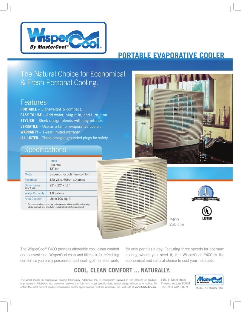 Master cool WisperCool P400 User manual
