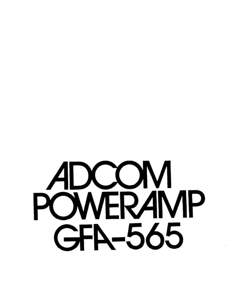 Adcom GFA-565 User manual