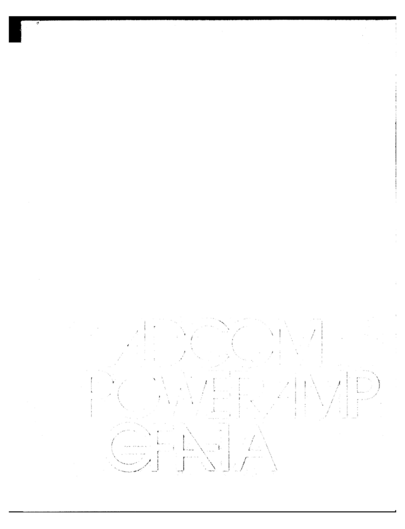 Adcom GFA-1A User manual Adcom GFA-1A User manual