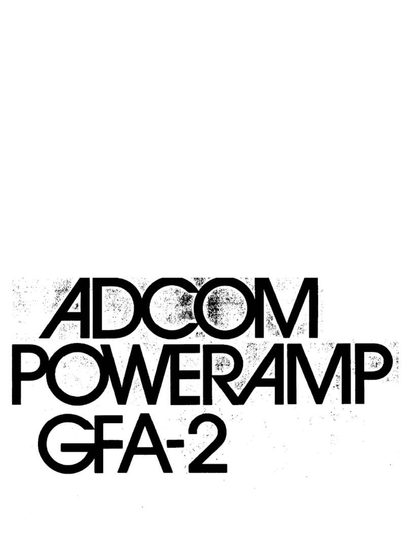 Adcom GFA-2 owner's manual