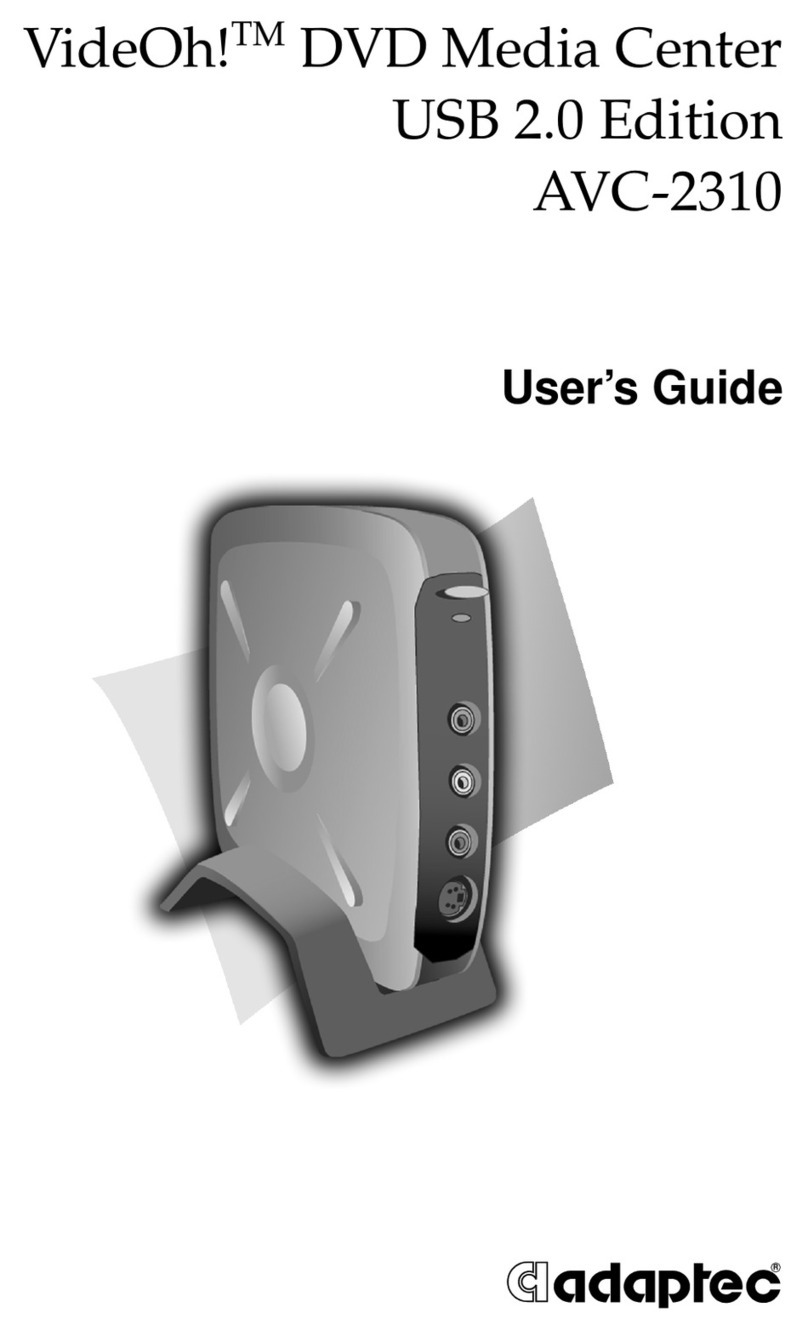 Adaptec VideOh! AVC-2310 user guide