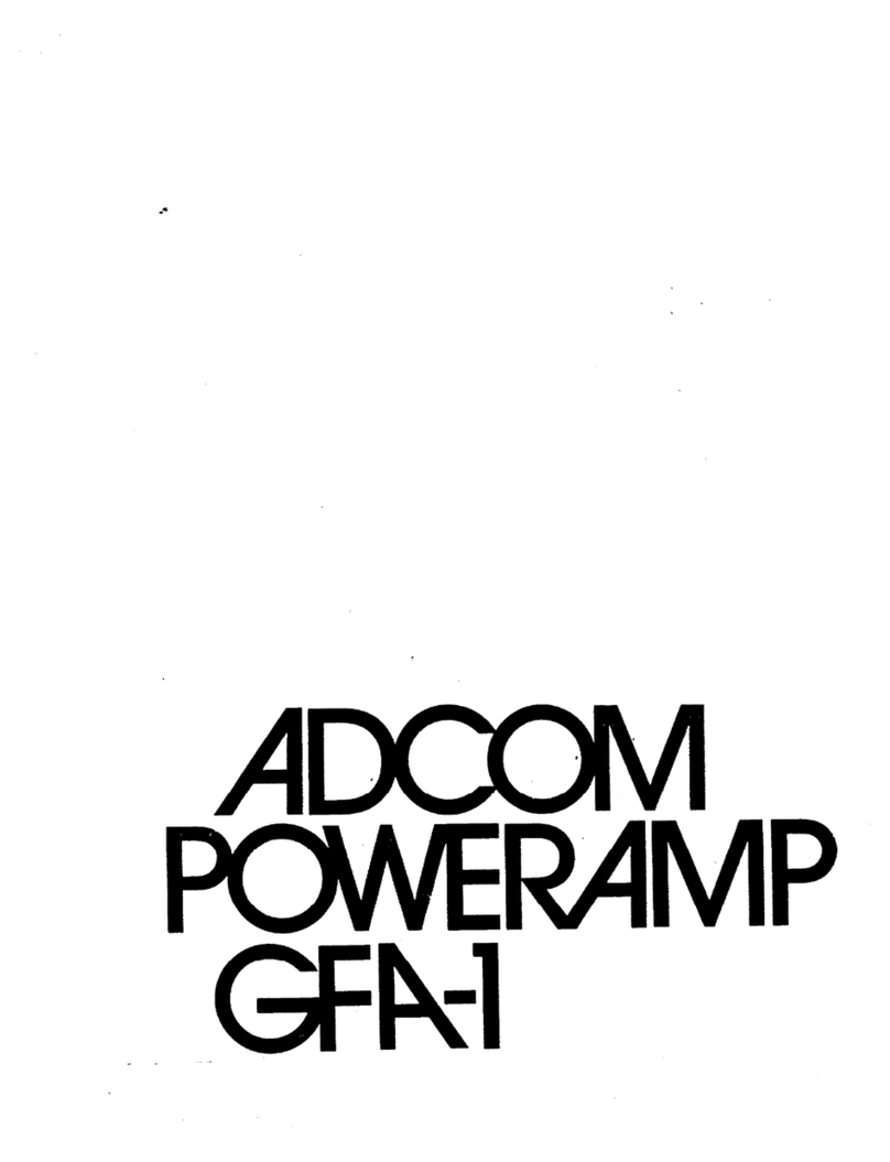 Adcom GFA-1 owner's manual