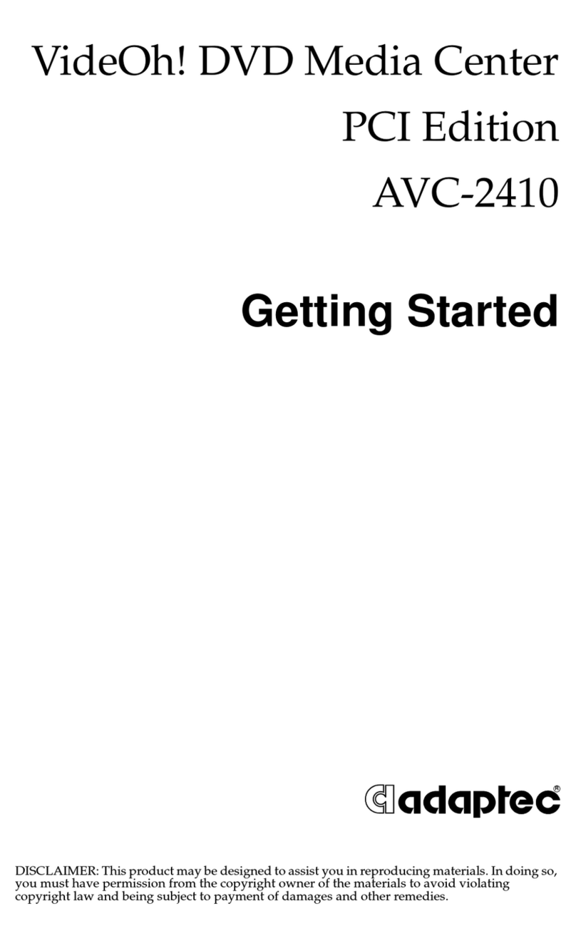 Adaptec VideOh! AVC-2410 Getting started