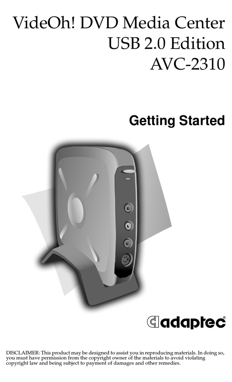 Adaptec VideOh! AVC-2310 Getting started