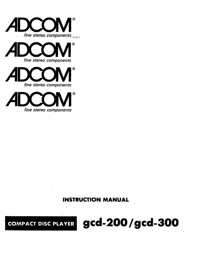 Adcom GCD-200 instruction manual