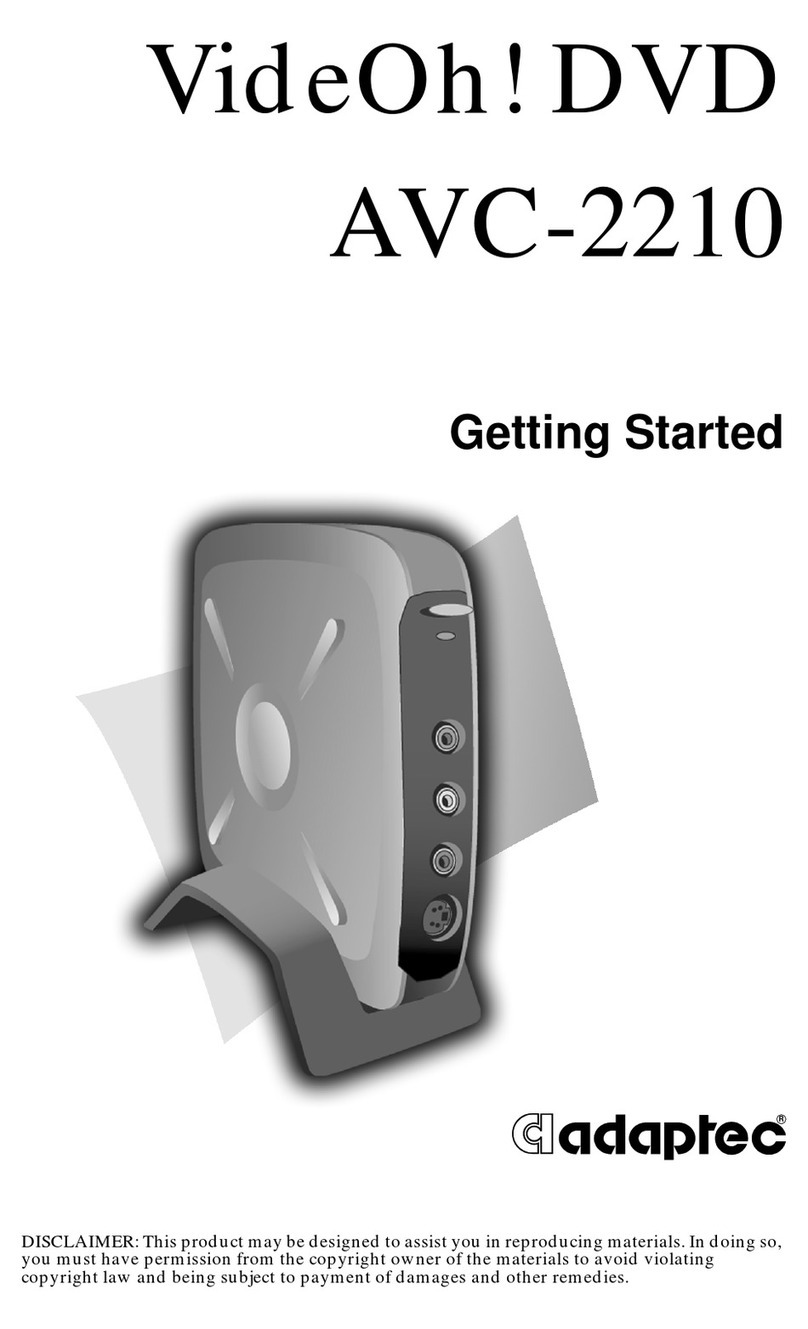 Adaptec VideOh! DVDAVC-2210 Getting started