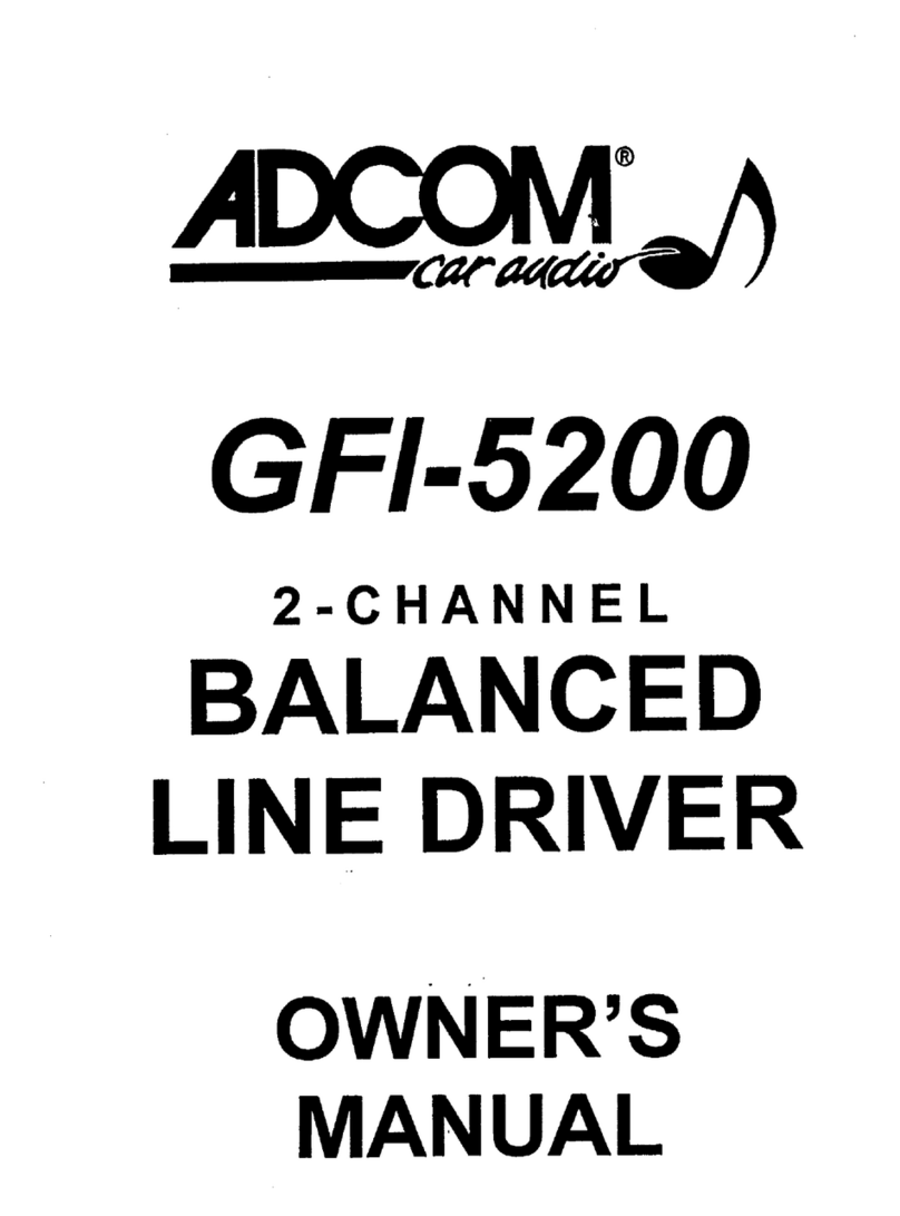 Adcom GFI-5200 owner's manual