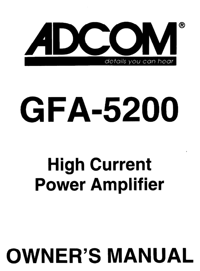 Adcom GFA-5200 User manual