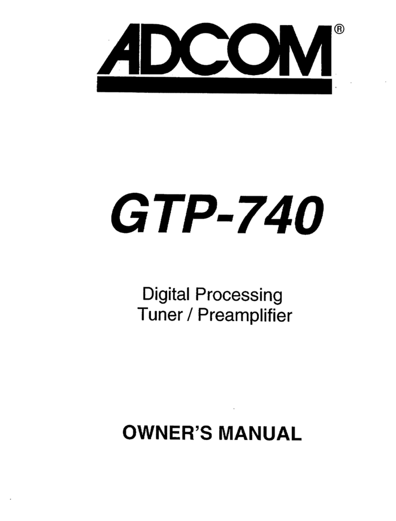 Adcom GTP-740 User manual