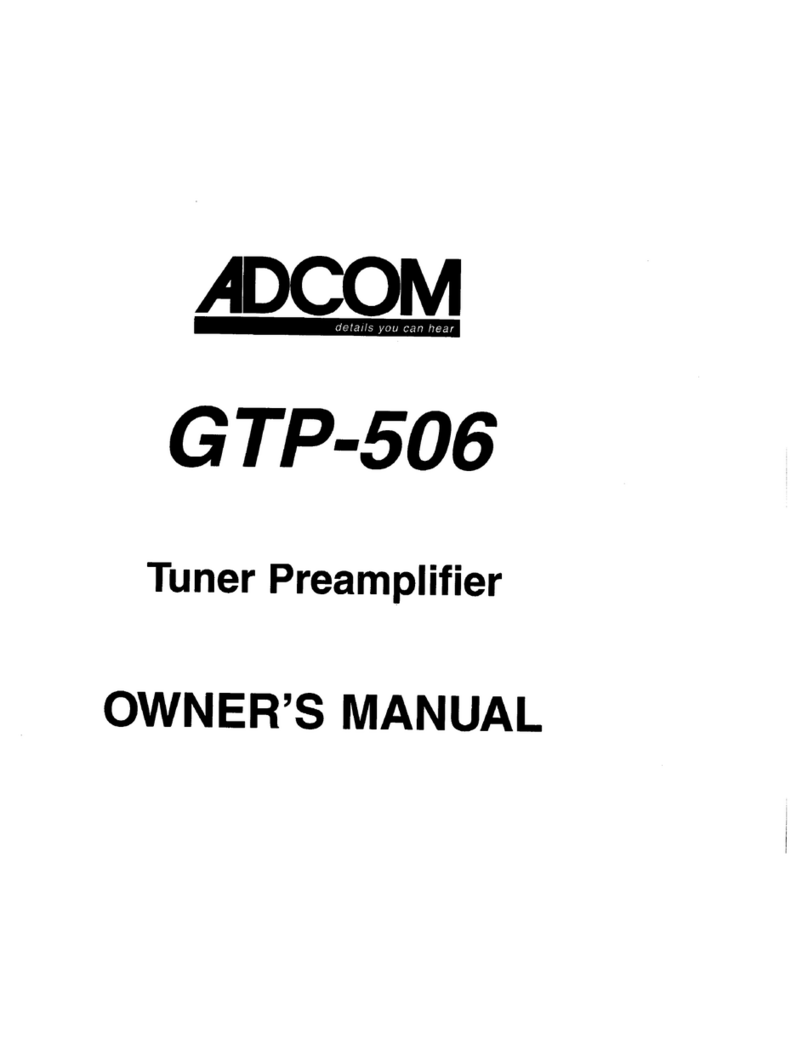 Adcom GTP-506 User manual Adcom GTP-506 User manual