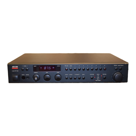 Adcom GTP-500 User manual Adcom GTP-500 User manual