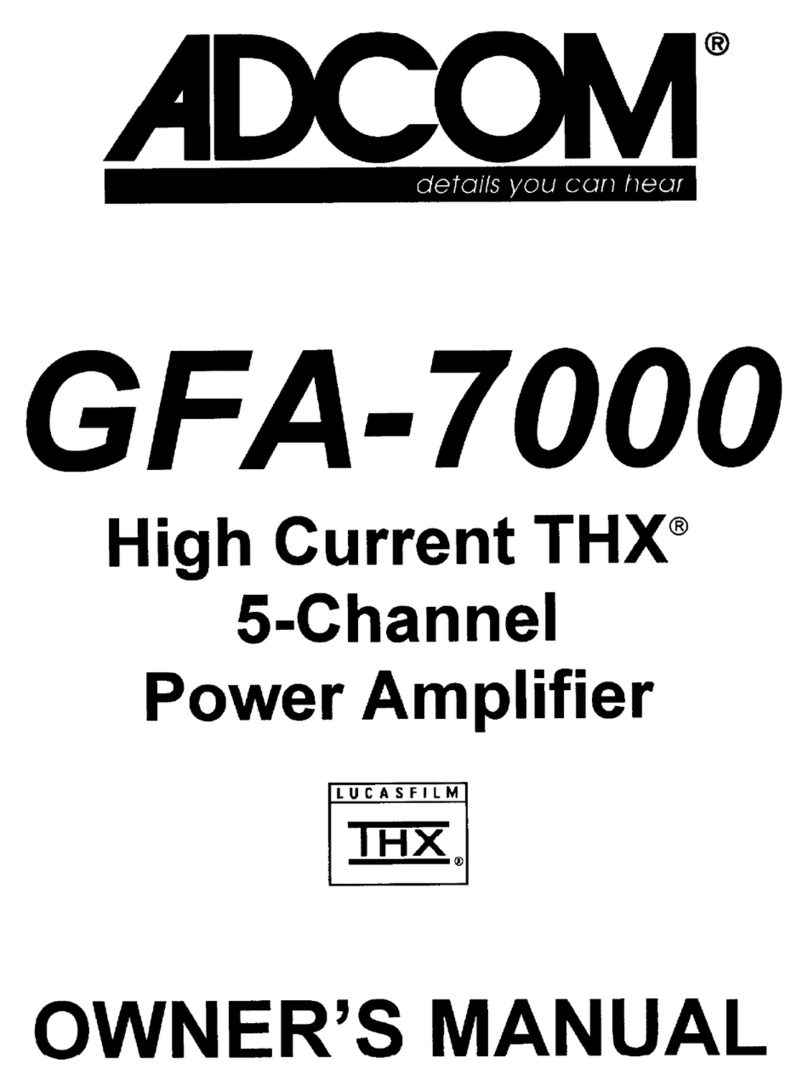 Adcom GFA-7000 User manual