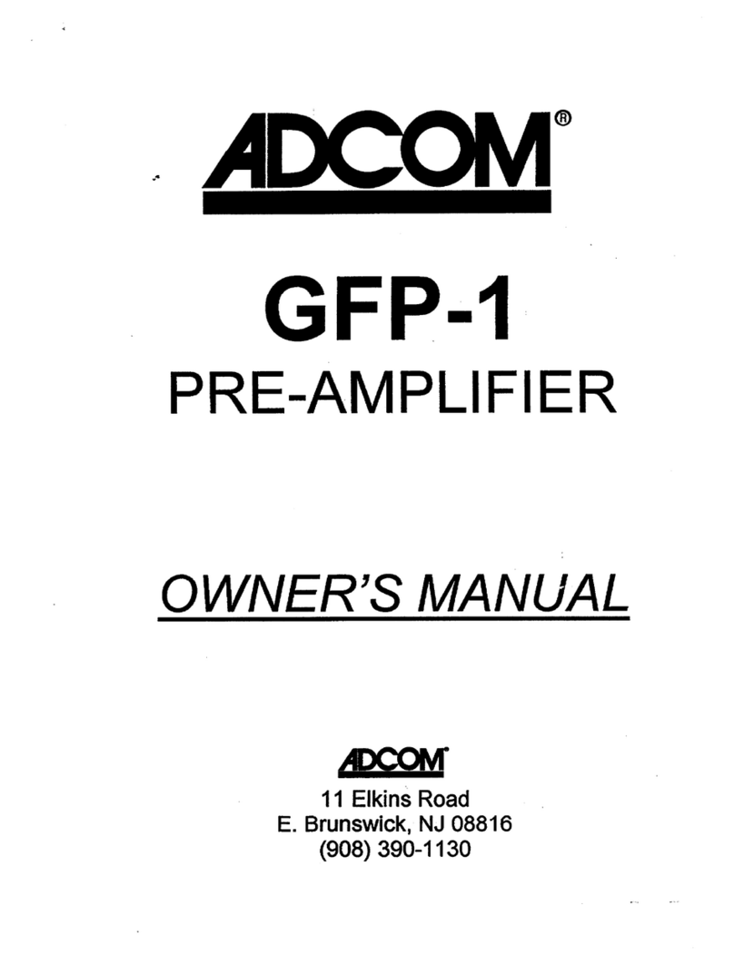 Adcom GFP-1 User manual