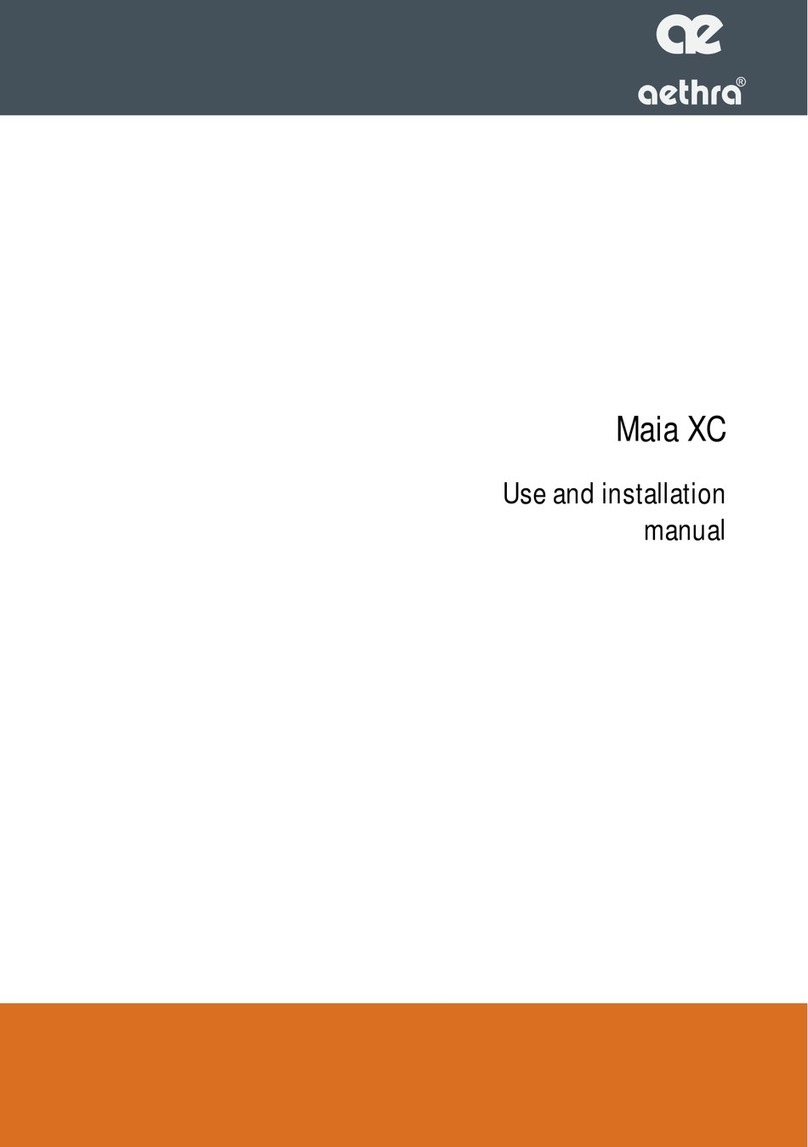 Aethra XC Use and installation  manual