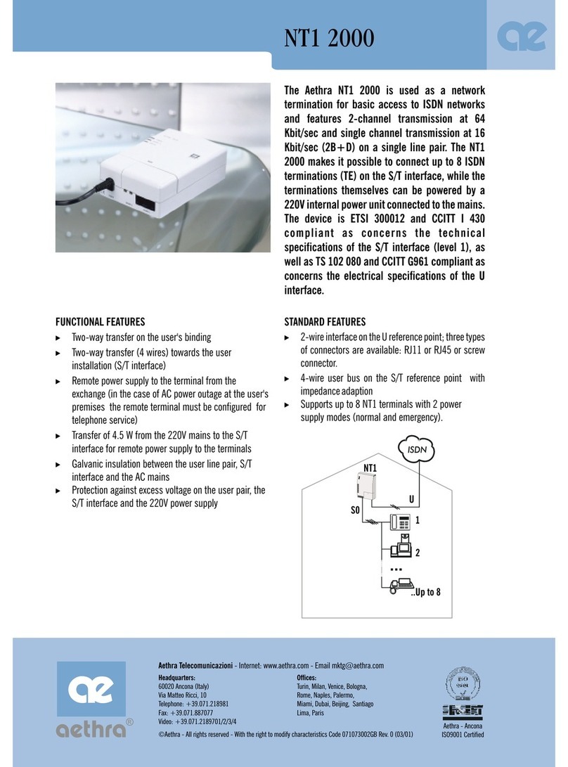 Aethra NT1 2000 specification
