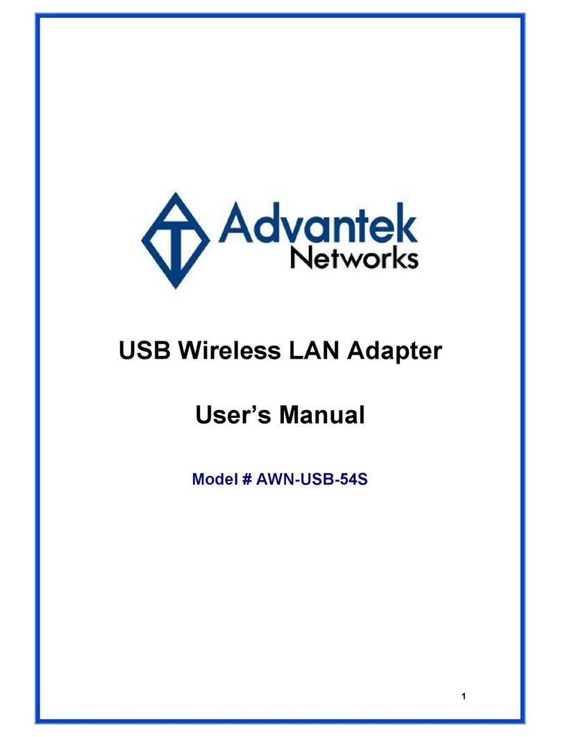 Advantek Networks AWN-USB-54S User manual Advantek Networks AWN-USB-54S User manual