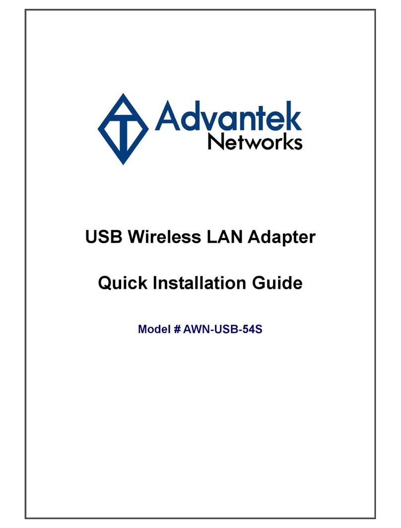 Advantek Networks AWN-USB-54S Quick installation guide