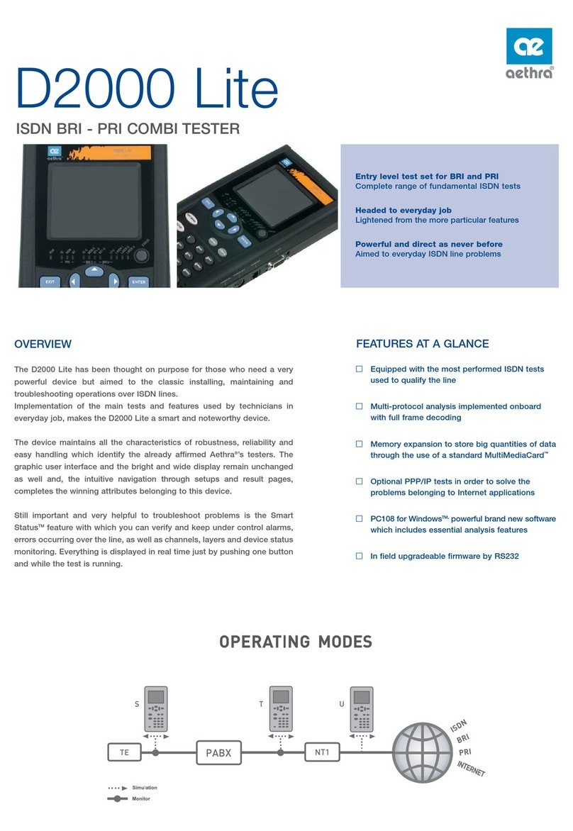 Aethra D2000 Lite Specifications Aethra D2000 Lite Specifications