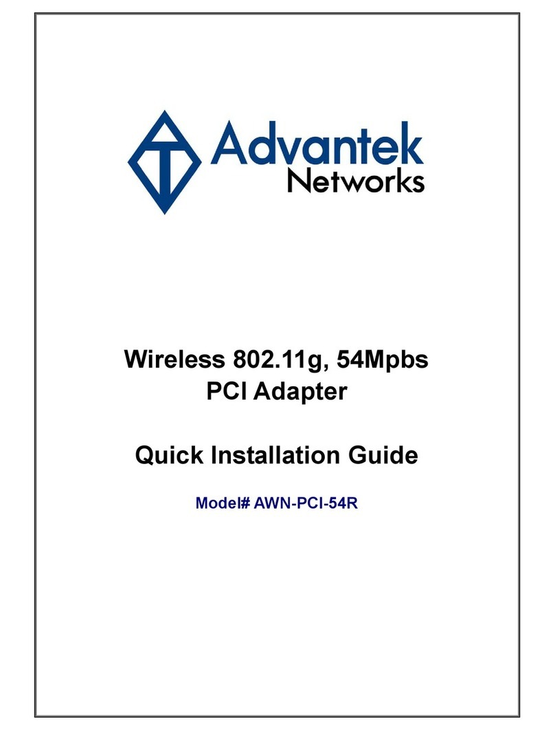 Advantek Networks AWN-PCI-54R Quick installation guide