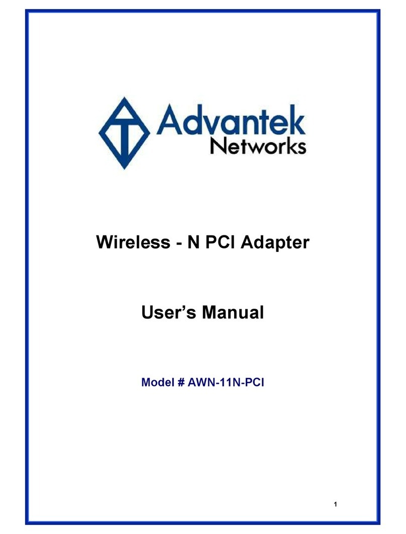 Advantek Networks AWN-11N-PCI user manual