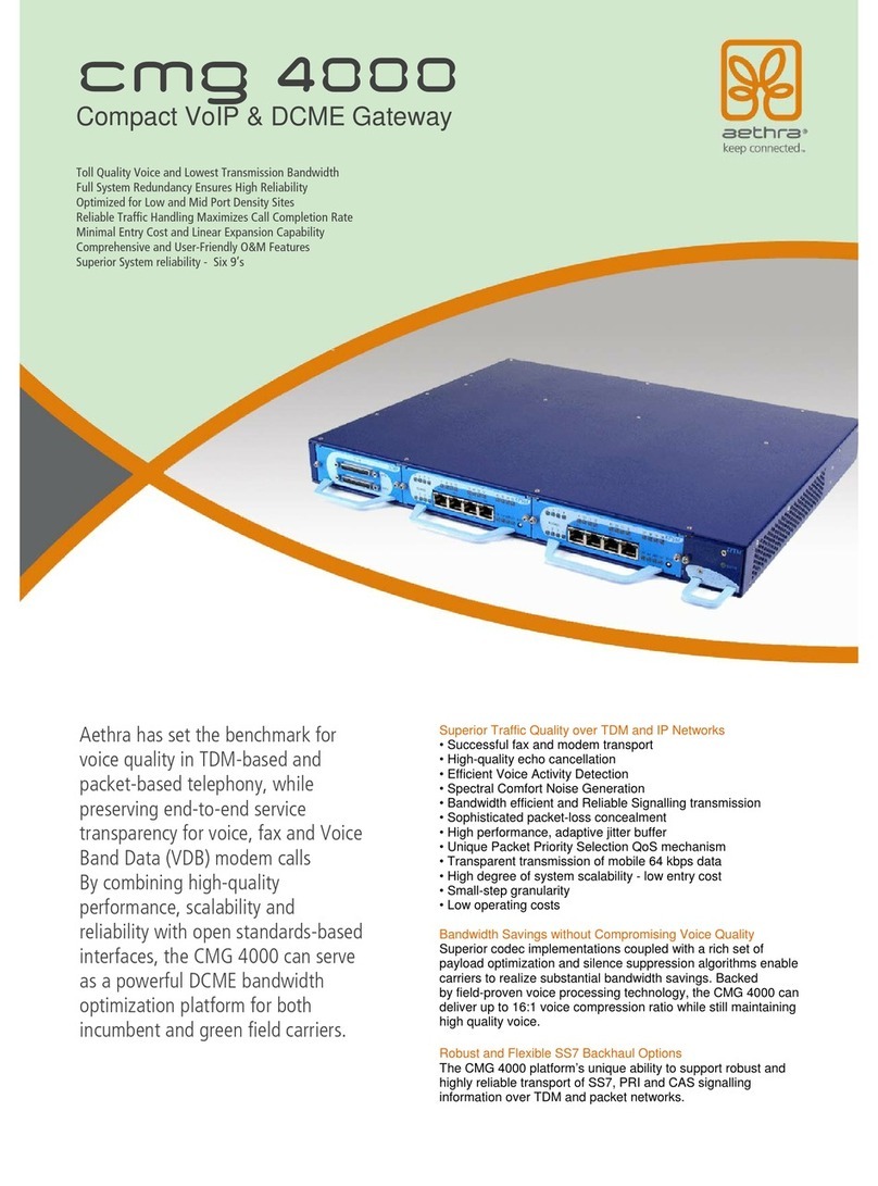 Aethra CMG 4000 Specifications