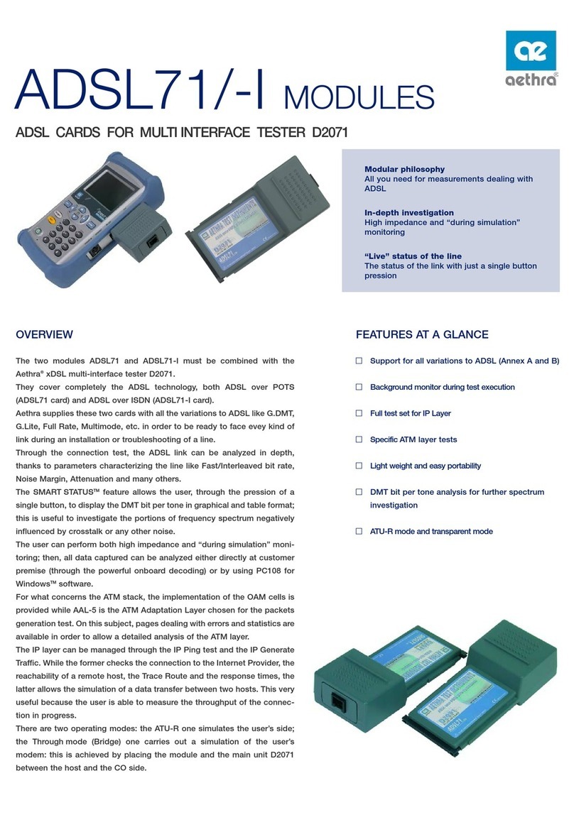 Aethra ADSL71-/-l Technical specifications