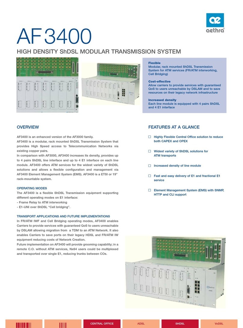 Aethra AF3400 Technical specifications