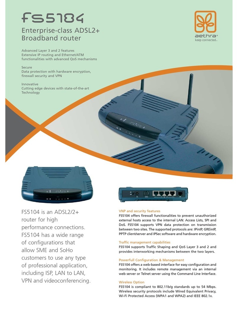 Aethra FS5104 User manual