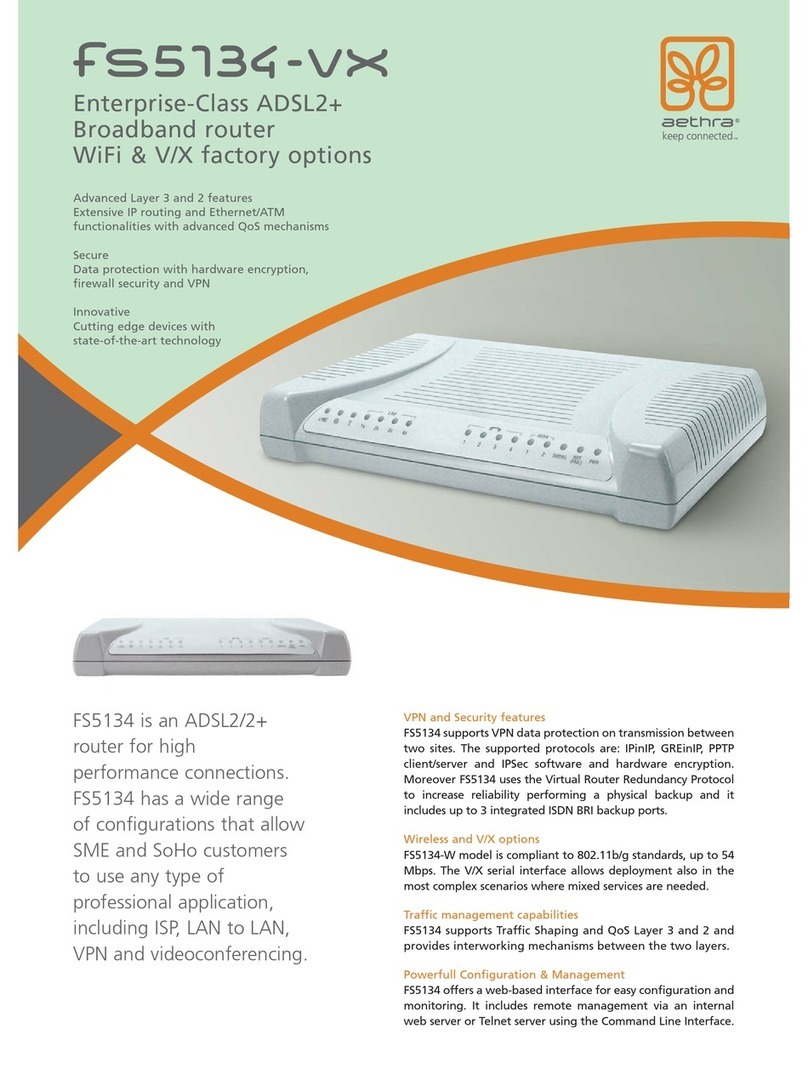 Aethra FS5134 User manual