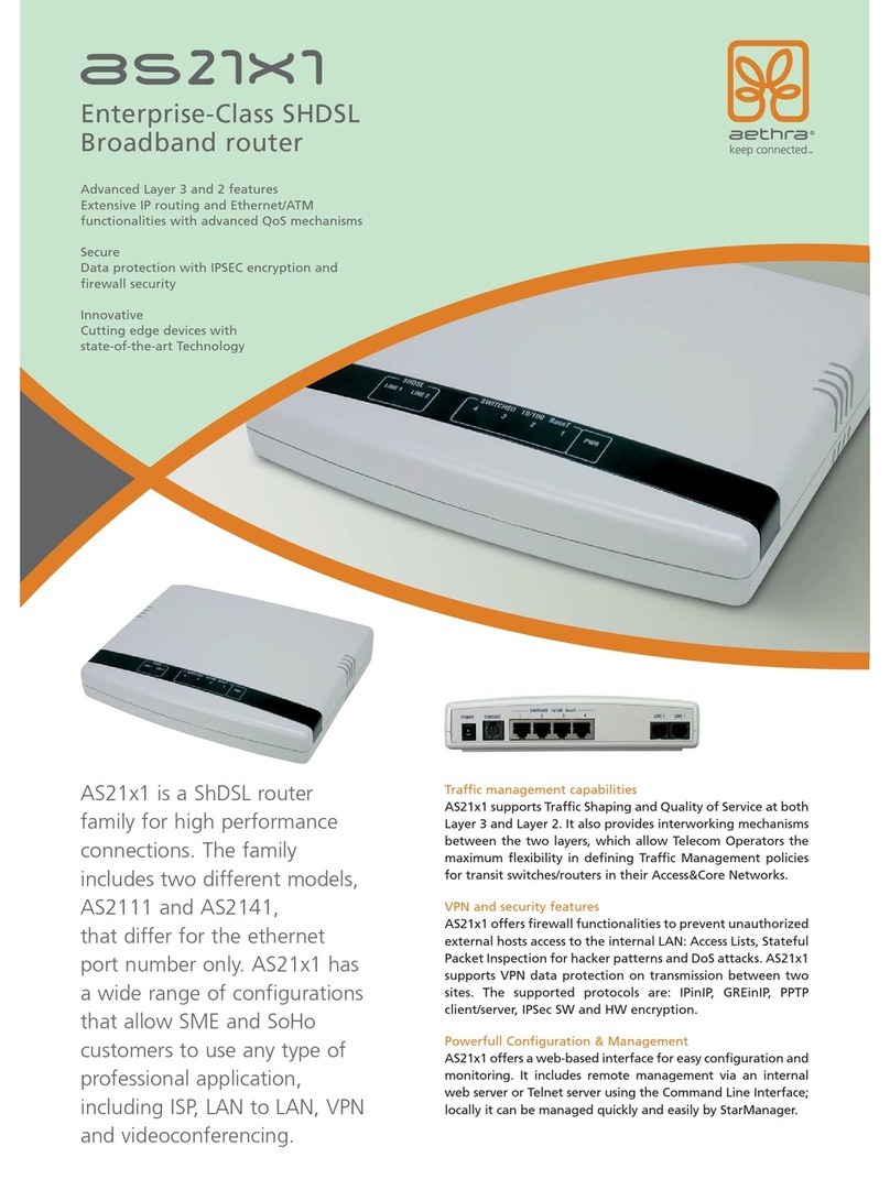 Aethra AS2111 Technical specifications