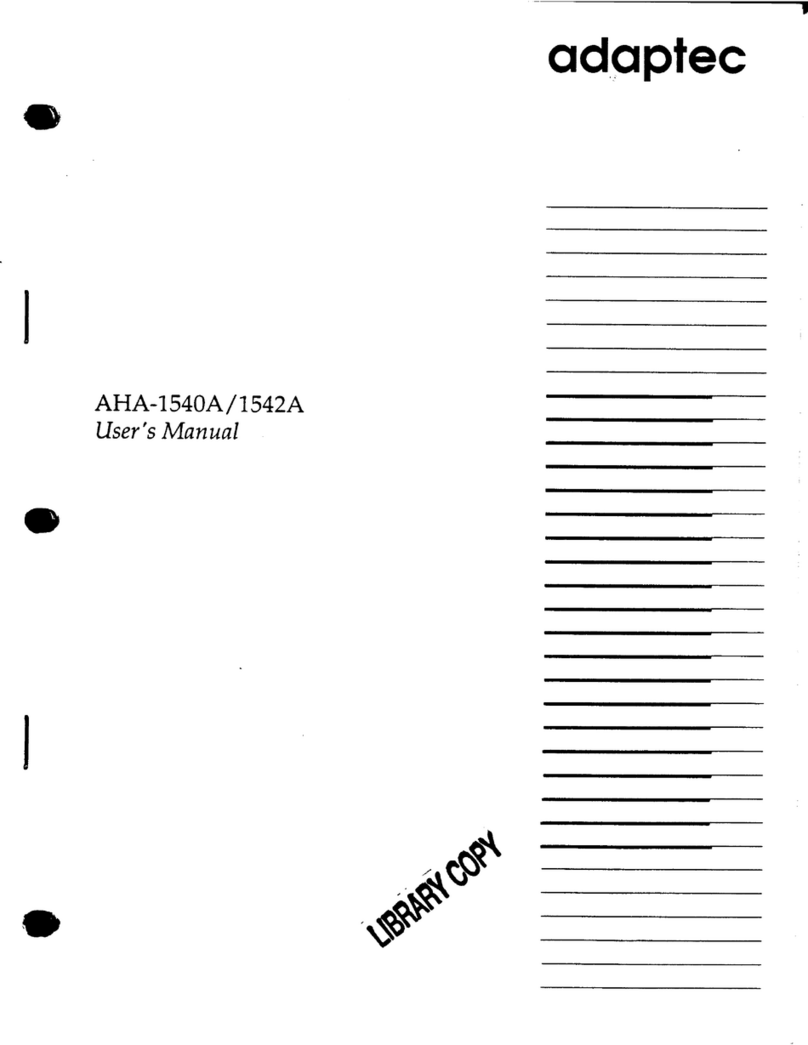 Adaptec AHA-1540A User manual Adaptec AHA-1540A User manual
