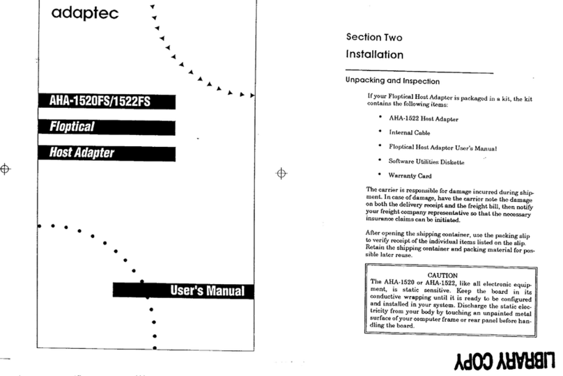 Adaptec AHA-1520FS User manual