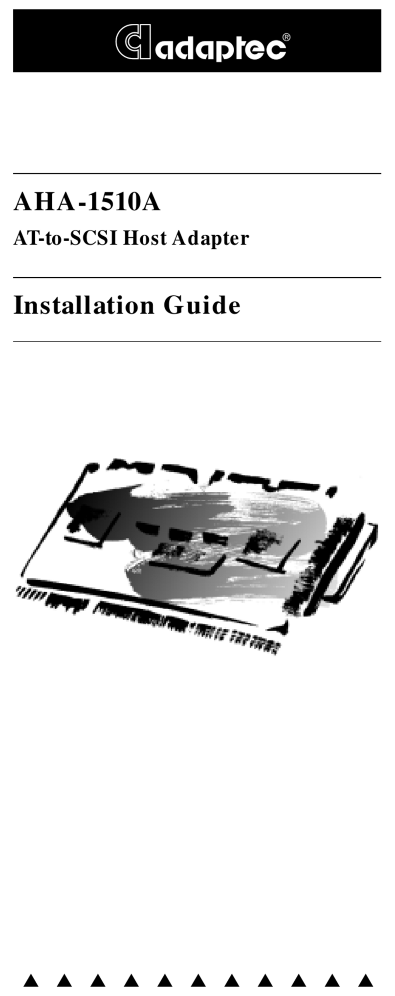 Adaptec AHA-1510A Series User manual Adaptec AHA-1510A Series User manual