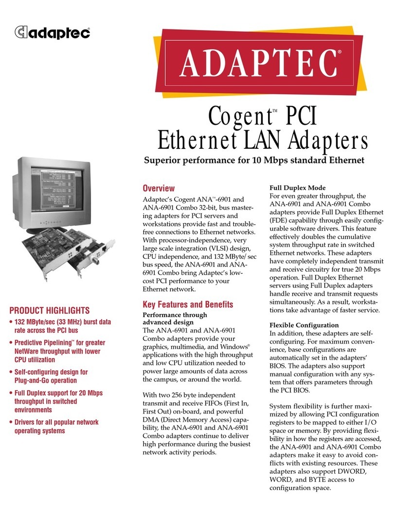 Adaptec Cogent ANA-6901 Combo User manual Adaptec Cogent ANA-6901 Combo User manual
