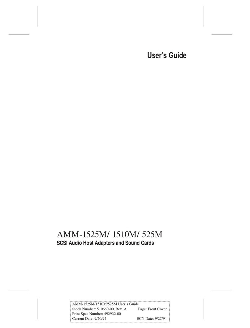 Adaptec AMM-1510M User manual Adaptec AMM-1510M User manual