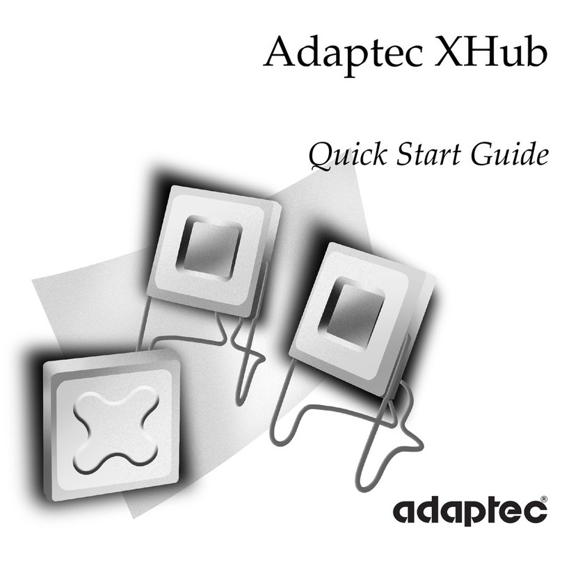 Adaptec XHub4 - Hub - USB quick start guide